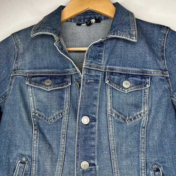 Talbots Classic Denim Jean Jacket Women’s Petite‎ Vintage Wash Blue - Picture 5 of 15
